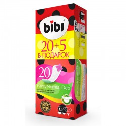 Прокладки женские ежедневные Bibi панти нормал део 20+5 шт.