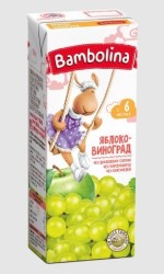 Сок Bambolina яблоко и виноград с 6 мес. 200 мл