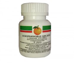 Аскорбиновая кислота с глюкозой №40 шт. табл. 0.1 г