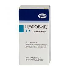 Цефобид, пор. д/р-ра для в/в и в/м введ. 1000 мг №1 флаконы