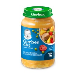 Пюре Gerber рагу из свинины и говядины с овощами 190 г