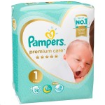 Подгузники, Pampers (Памперс) 2-5 кг р. 1 №20 премиум кеа ньюборн